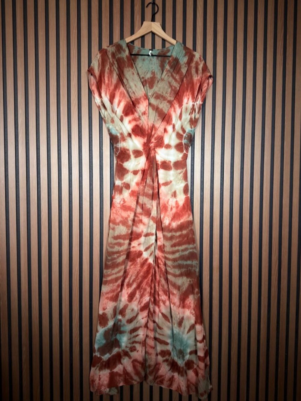 Young Fabulous & Broke Dress Small Women Multicolor Tie Dye Maxi / Midi Abstract
